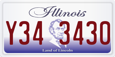 IL license plate Y343430