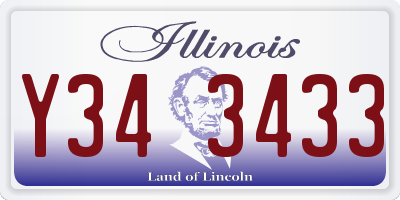 IL license plate Y343433