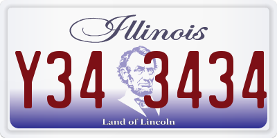 IL license plate Y343434