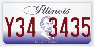 IL license plate Y343435