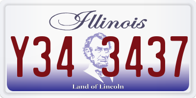 IL license plate Y343437