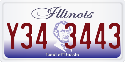 IL license plate Y343443
