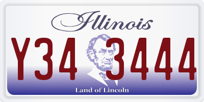 IL license plate Y343444