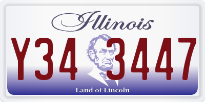 IL license plate Y343447