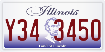 IL license plate Y343450