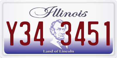 IL license plate Y343451