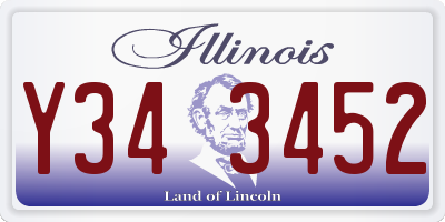 IL license plate Y343452