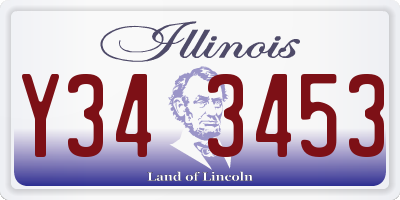 IL license plate Y343453