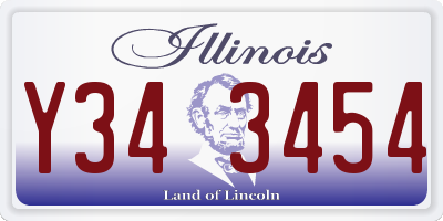 IL license plate Y343454