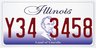 IL license plate Y343458