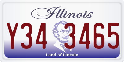 IL license plate Y343465