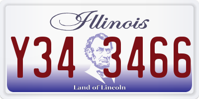 IL license plate Y343466