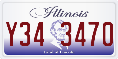 IL license plate Y343470