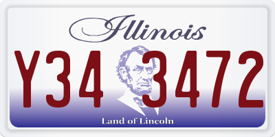 IL license plate Y343472