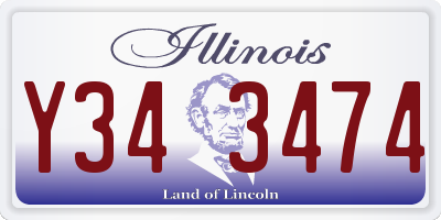 IL license plate Y343474