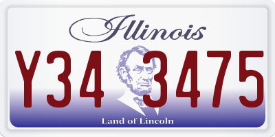 IL license plate Y343475
