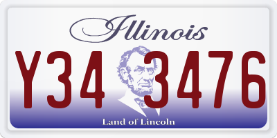 IL license plate Y343476
