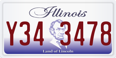 IL license plate Y343478