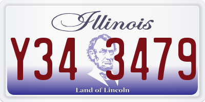 IL license plate Y343479