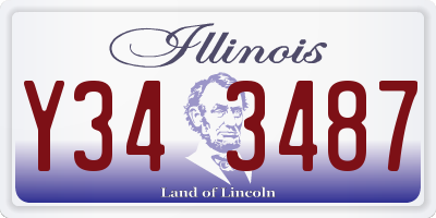 IL license plate Y343487