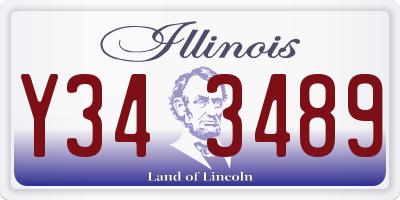 IL license plate Y343489