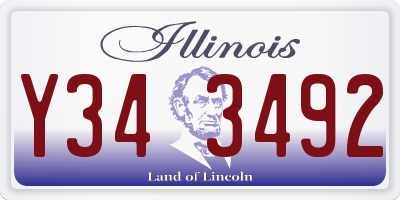 IL license plate Y343492