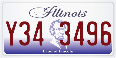 IL license plate Y343496