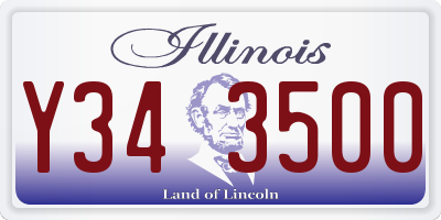 IL license plate Y343500