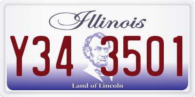 IL license plate Y343501