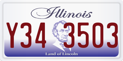IL license plate Y343503