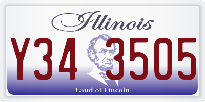 IL license plate Y343505
