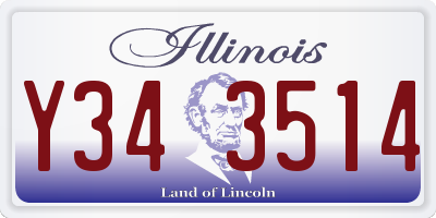 IL license plate Y343514