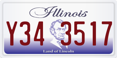 IL license plate Y343517