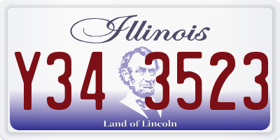 IL license plate Y343523