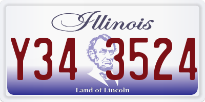 IL license plate Y343524