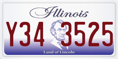 IL license plate Y343525