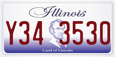 IL license plate Y343530