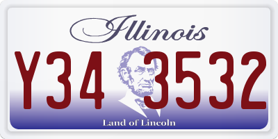IL license plate Y343532