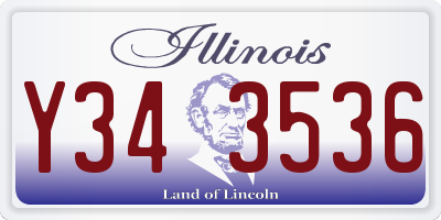 IL license plate Y343536