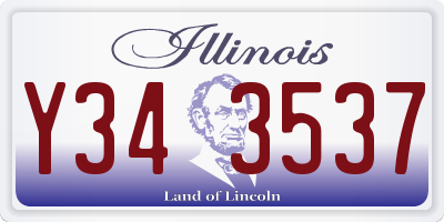 IL license plate Y343537