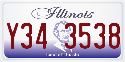 IL license plate Y343538