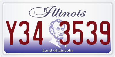 IL license plate Y343539