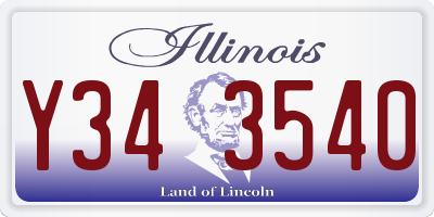 IL license plate Y343540