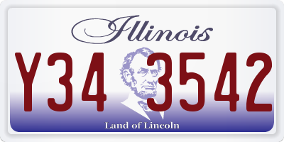 IL license plate Y343542