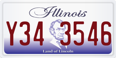 IL license plate Y343546