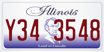 IL license plate Y343548