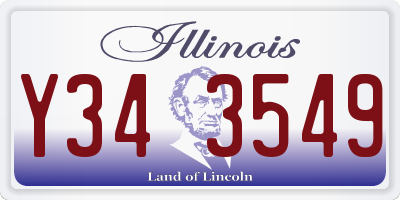 IL license plate Y343549