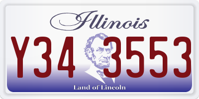 IL license plate Y343553