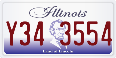 IL license plate Y343554