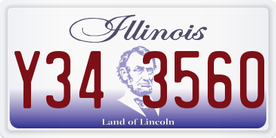 IL license plate Y343560
